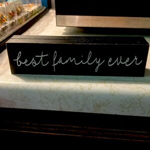 Black Wooden Sign with Groove for a Picture